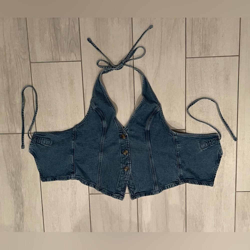 AE Denim Halter Top - Picture 4 of 5